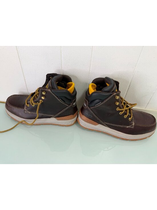 CAT Caterpillar Impact Waterproof Work Boots Men\'s 9 Carbon Composite Toe Brown main image 5
